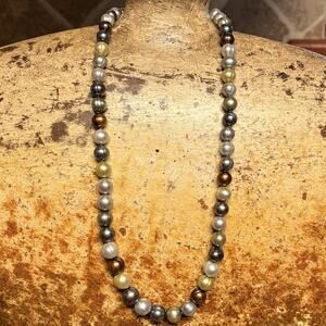 Honora Necklace Sterling Silver & Multi Color Freshwater Pearls Graduating